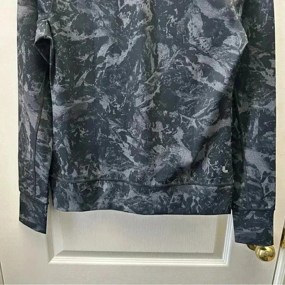 Lolë Active Yoga Workout Gym Zip Up Track Jacket Black Grey Size Small NWT - Picture 8 of 14